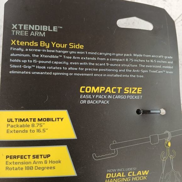 Hawk Xtendible Tree Arm w/ Dual Claw Hook – Lightweight 9oz Hunting Gear NEW - Picture 6 of 9
